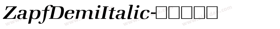 ZapfDemiItalic字体转换