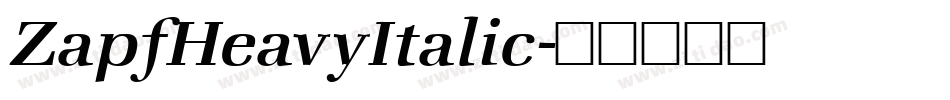 ZapfHeavyItalic字体转换