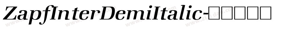 ZapfInterDemiItalic字体转换