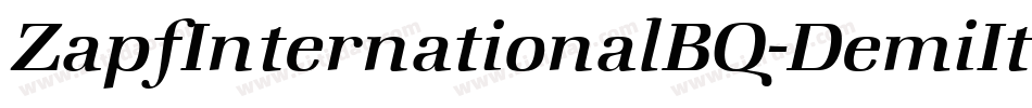 ZapfInternationalBQ-DemiItalic字体转换