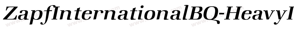 ZapfInternationalBQ-HeavyItalic字体转换