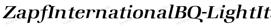 ZapfInternationalBQ-LightItalic字体转换