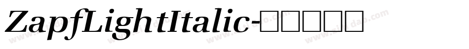 ZapfLightItalic字体转换