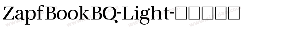 ZapfBookBQ-Light字体转换