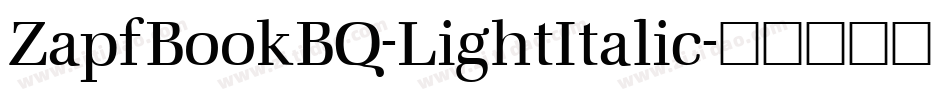 ZapfBookBQ-LightItalic字体转换