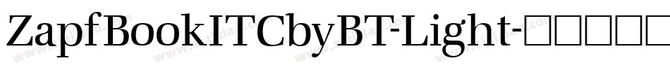 ZapfBookITCbyBT-Light字体转换