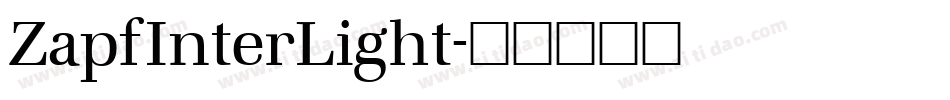 ZapfInterLight字体转换