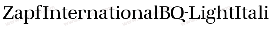 ZapfInternationalBQ-LightItalic字体转换
