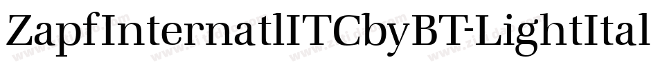 ZapfInternatlITCbyBT-LightItal字体转换
