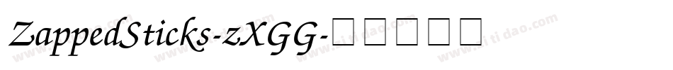 ZappedSticks-zXGG字体转换