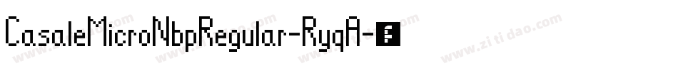 CasaleMicroNbpRegular-RyqA字体转换