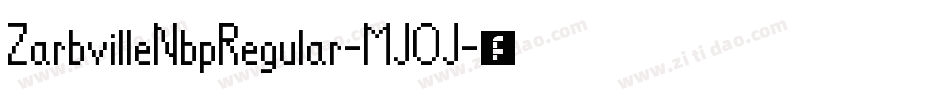 ZarbvilleNbpRegular-MJOJ字体转换