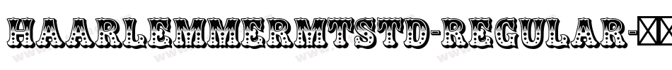 HaarlemmerMTStd-Regular字体转换