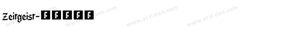 Zeitgeist字体转换