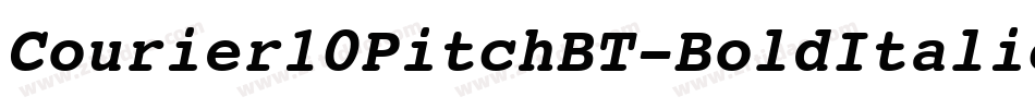 Courier10PitchBT-BoldItalic字体转换