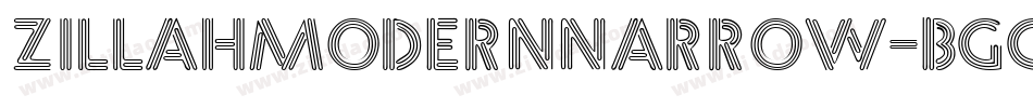 ZillahModernNarrow-BgG字体转换