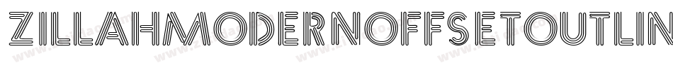 ZillahModernOffsetOutline-8KZ字体转换