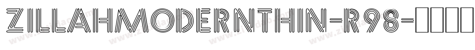 ZillahModernThin-r98字体转换