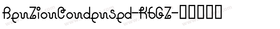 BenZionCondensed-K6GZ字体转换