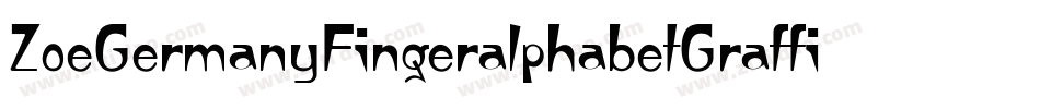 ZoeGermanyFingeralphabetGraffiti-2vwW字体转换