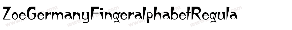 ZoeGermanyFingeralphabetRegular-mpvP字体转换