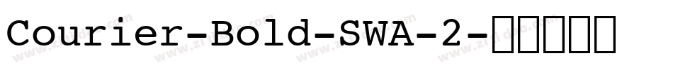 Courier-Bold-SWA-2字体转换