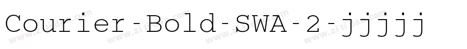 Courier-Bold-SWA-2字体转换