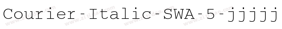 Courier-Italic-SWA-5字体转换