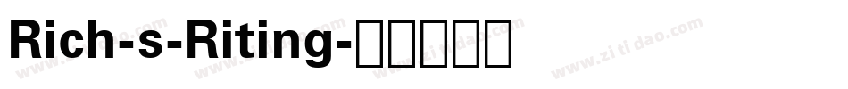 Rich-s-Riting字体转换