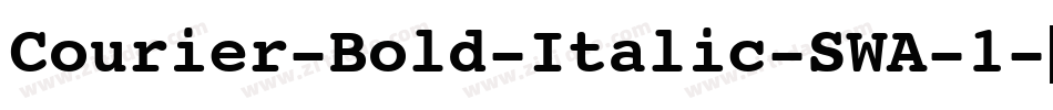 Courier-Bold-Italic-SWA-1字体转换