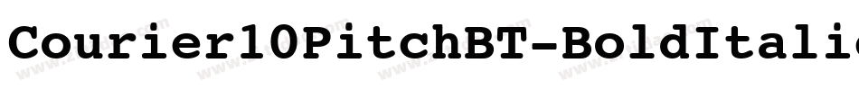 Courier10PitchBT-BoldItalic字体转换