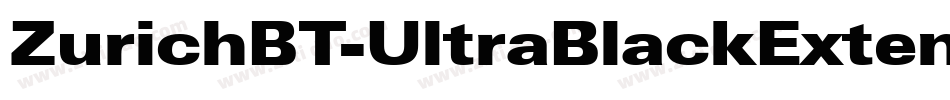 ZurichBT-UltraBlackExtended字体转换