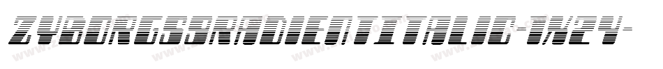 ZyborgsGradientItalic-1x24字体转换