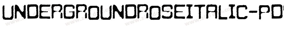 UndergroundRoseItalic-pdvd字体转换 UndergroundRoseItalic-pdvd字体转换