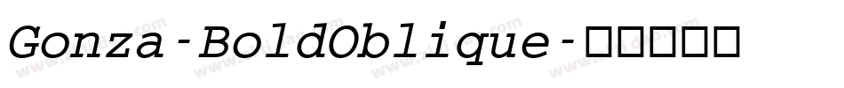Gonza-BoldOblique字体转换