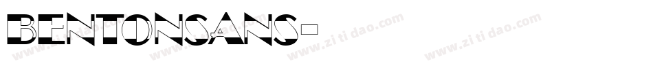 Bentonsans字体转换