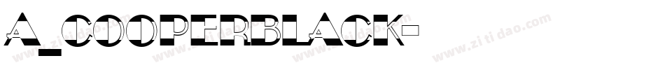a_CooperBlack字体转换