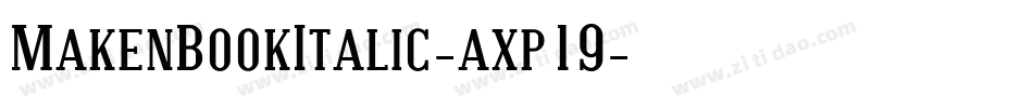MakenBookItalic-axp19字体转换