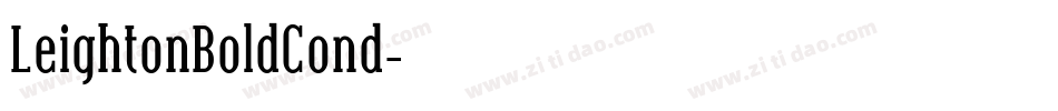 LeightonBoldCond字体转换
