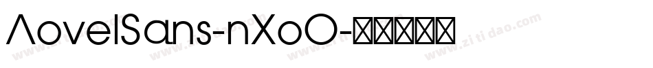 AovelSans-nXoO字体转换