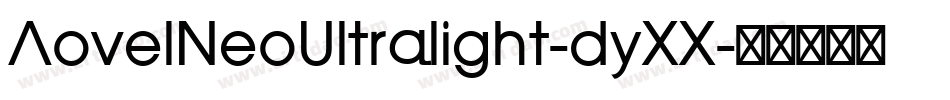 AovelNeoUltralight-dyXX字体转换