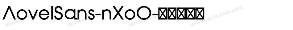AovelSans-nXoO字体转换