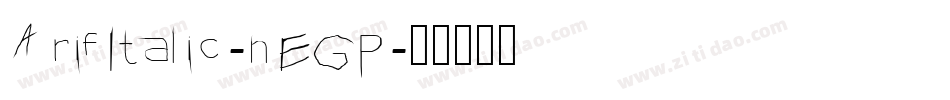 ArifItalic-nEGP字体转换