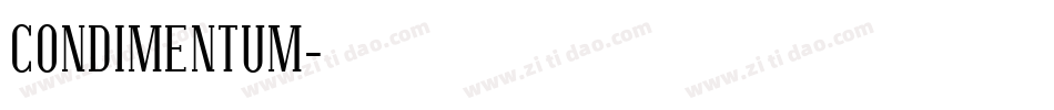 CONDIMENTUM字体转换