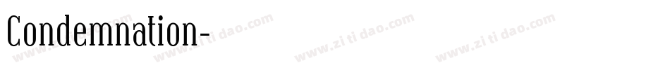 Condemnation字体转换