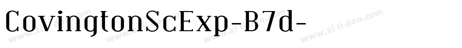 CovingtonScExp-B7d字体转换