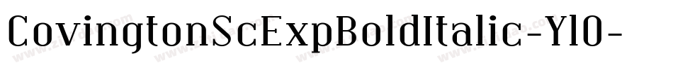 CovingtonScExpBoldItalic-YlO字体转换