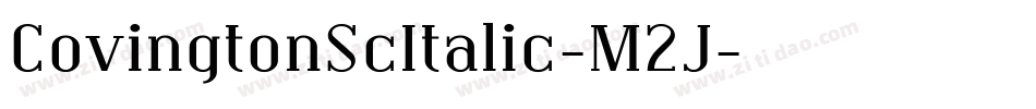 CovingtonScItalic-M2J字体转换
