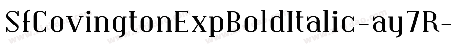 SfCovingtonExpBoldItalic-ay7R字体转换