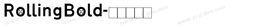 RollingBold字体转换
